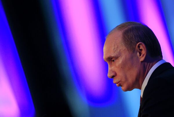 Председатель правительства РФ Владимир Путин на 4-м экономическом форуме газеты Зюддойче Цайтунг
