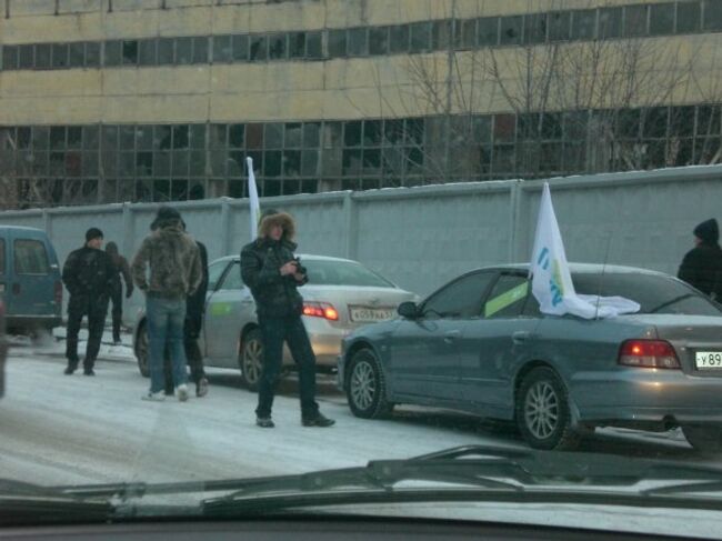 Автопробег противников мечети на Волжском бульваре. Архив