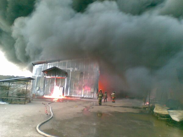 Пожар на складе в Одинцово