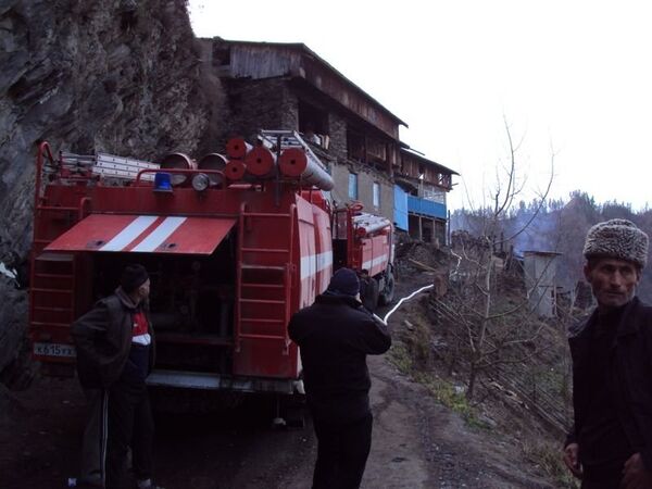 Пожар в дагестанском селе Цибари