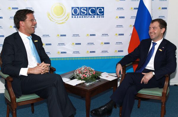 Встреча Дмитрия Медведева с премьер-министром Нидерландов Марком Рютте