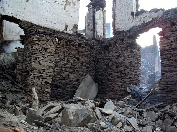 Пожар в дагестанском селе Цибари
