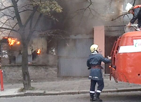 Пожар в Пловдиве в Болгарии