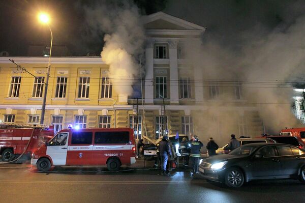Пожар в клинике в центре Москвы