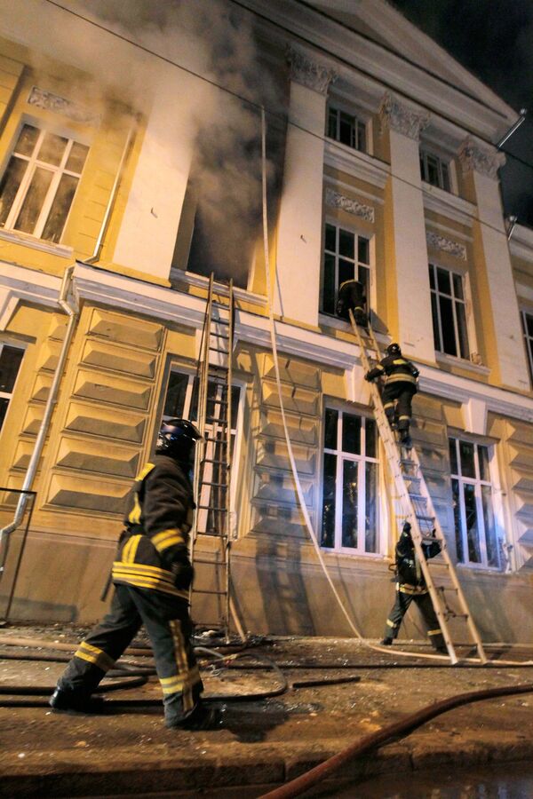 Пожар в клинике в центре Москвы