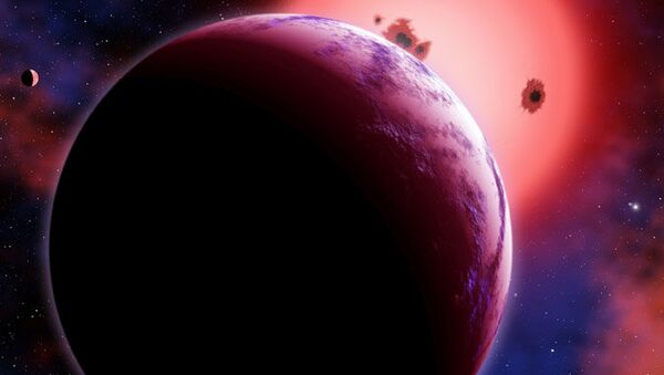 Внесолнечная планета GJ 1214b глазами художника