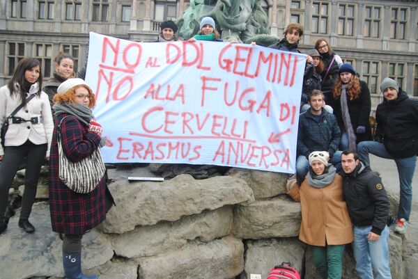 Протест итальянских студентов