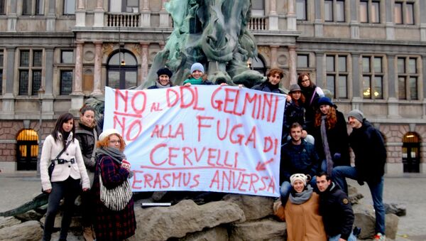 Протест итальянских студентов