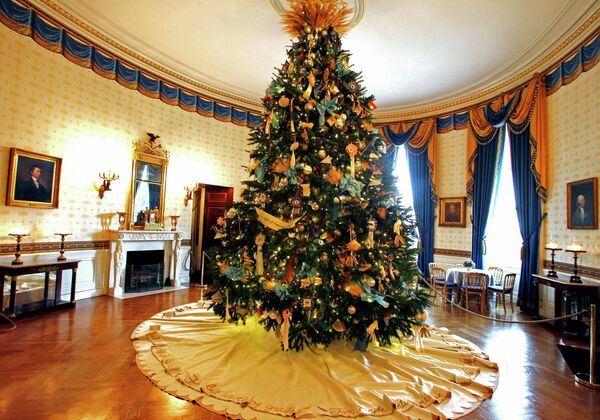 Украшение Белого Дома к рождественским праздникам