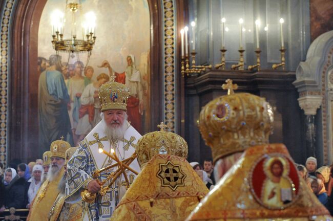 Литургия перед мощами святой великомученицы Екатерины