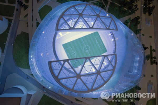 Макет нового реконструированного Центрального стадиона Динамо