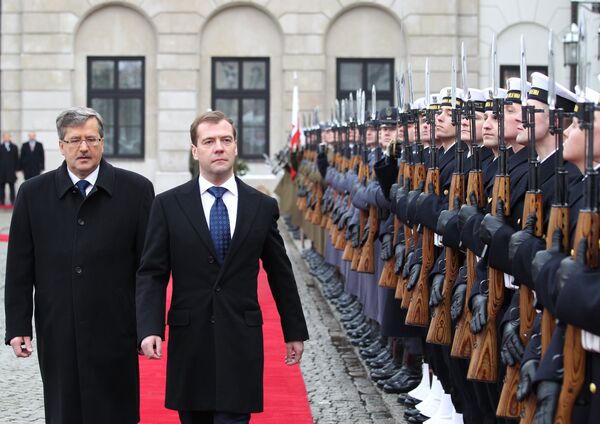 Президент РФ Д.Медведев в Варшаве