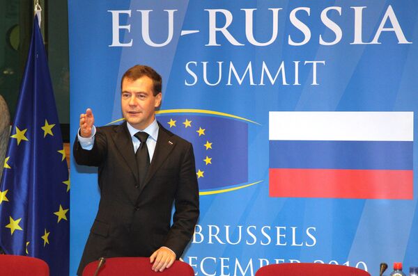 Президент РФ Д.Медведев принимает участие в саммите РФ-ЕС