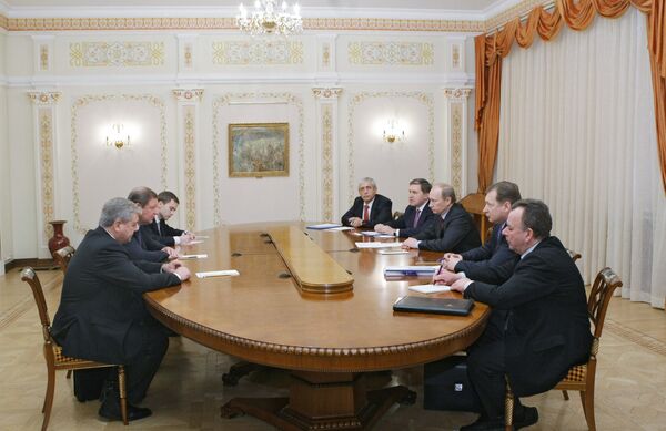 Премьер-министр РФ Владимир Путин встретился с премьер-министром Белоруссии Сергеем Сидорским