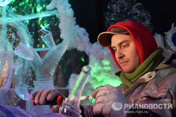 Открытие музея льда в парке Сокольники в Москве