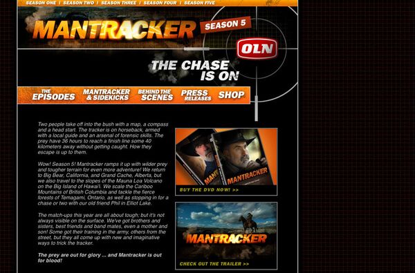 Скриншот страницы сайта www.mantracker.ca