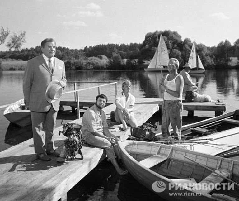 На съемках фильма «Старый знакомый» 