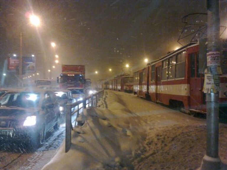 Снегопад в Петербурге