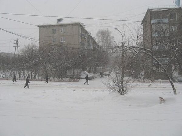Снег в Красноярске