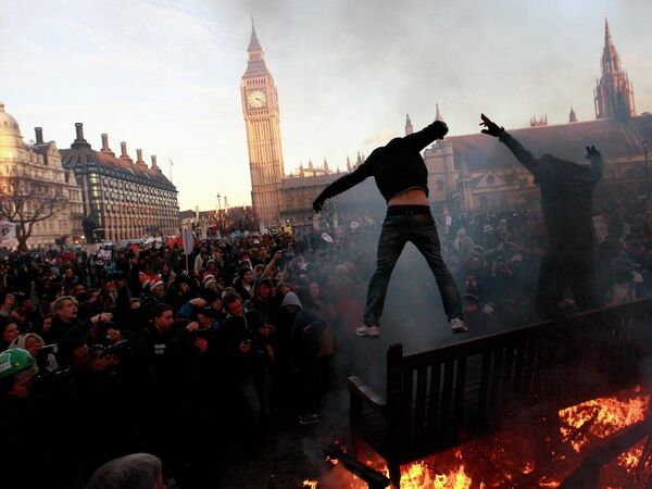 Акции протеста в Лондоне против повышения платы за обучения