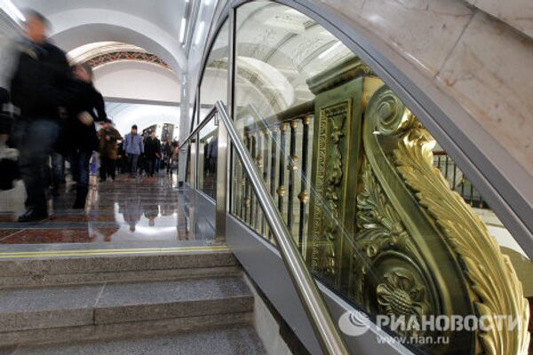 Открытие перехода на станции метро Белорусская в Москве