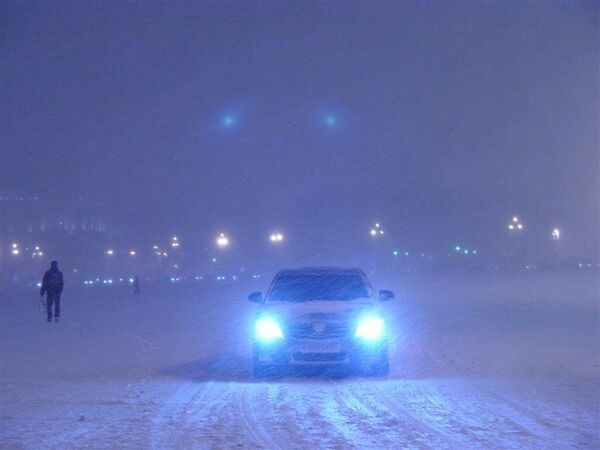 Снежный ураган в Петербурге