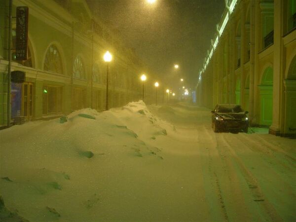 Снежный ураган в Петербурге