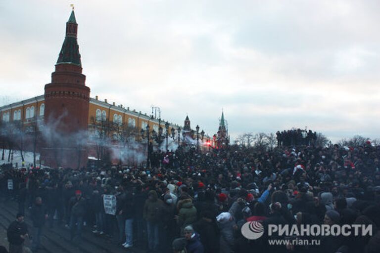 Акция на Манежной площади в память об убитом Егоре Свиридове