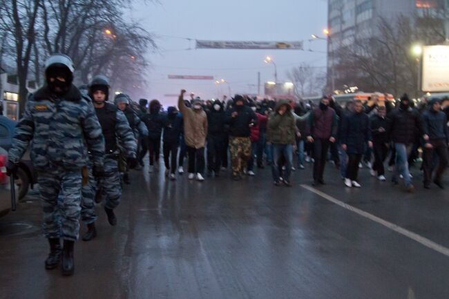 Акция памяти убитого Максима Сычёва в Ростове-на-Дону