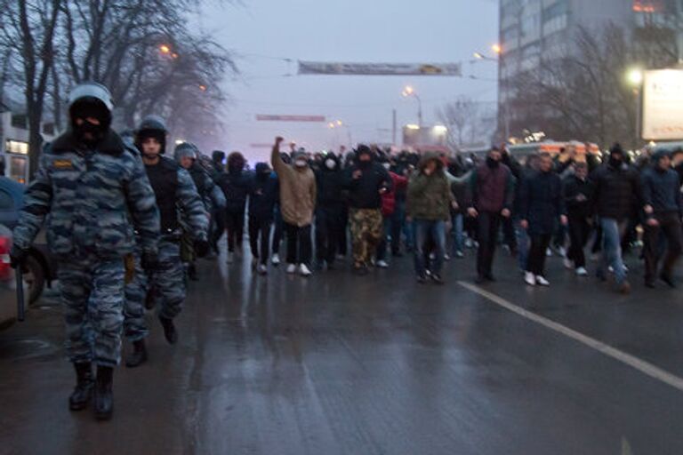 Акция памяти убитого Максима Сычёва в Ростове-на-Дону