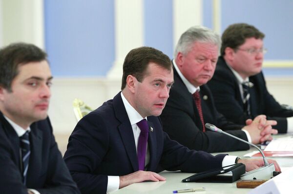 Президент РФ Д.Медведев провел встречу с руководителями российских профсоюзных организаций