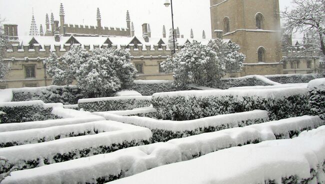 Снегопад в Великобритании. Архивное фото