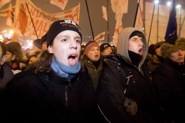 Акция протеста белорусской оппозиции