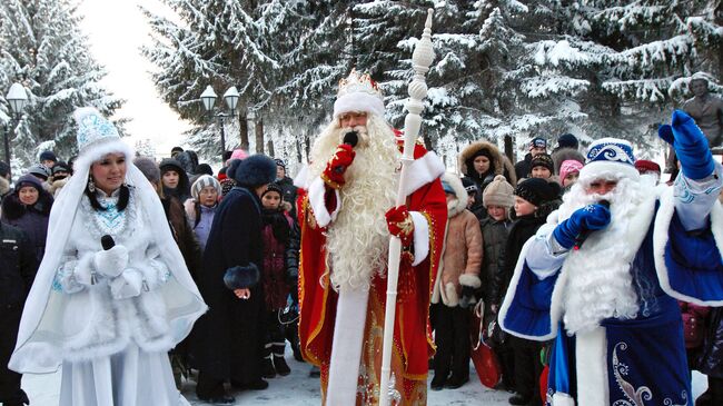 Встреча Кыш Бабая и Деда Мороза в Татарстане