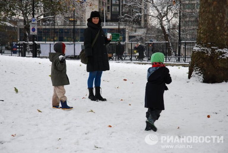 Белая зима в Лондоне