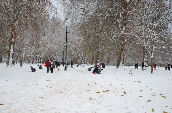 Белая зима в Лондоне