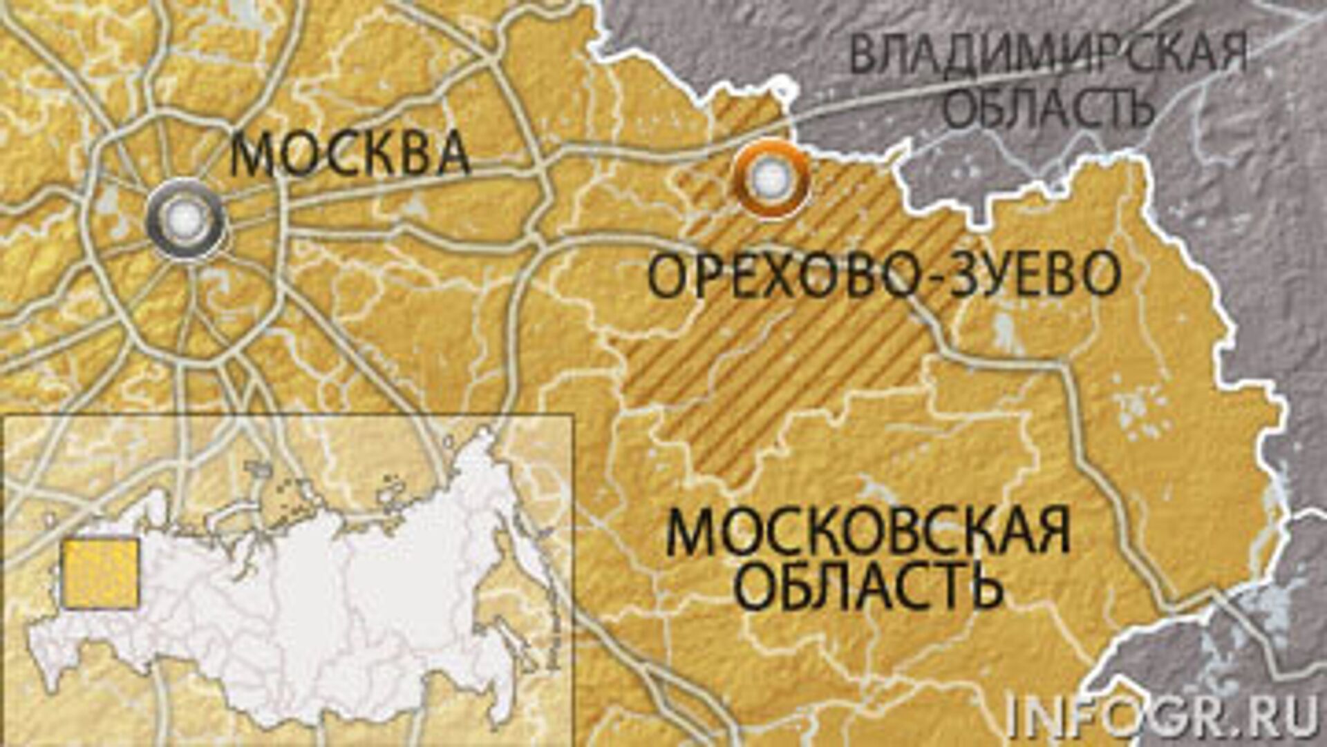 Шатура на карте Московской области