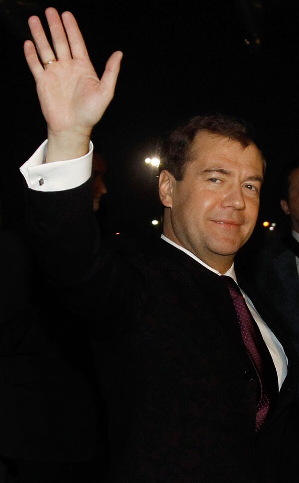Президент России Дмитрий Медведев в Индии.  21 декабря 2010 года