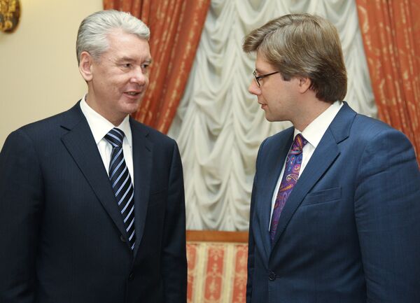 Встреча мэра Москвы Сергея Собянина и мэра Риги Нила Ушакова