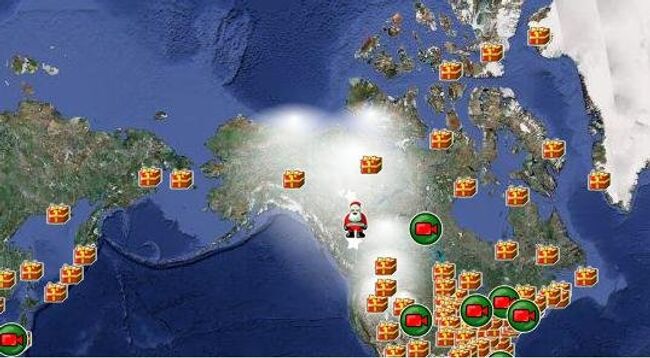 Скриншот сайта www.noradsanta.org