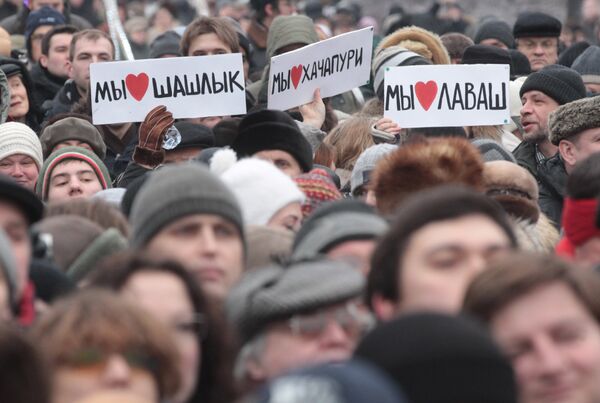 Митинг Москва для всех! прошел в Москве на Пушкинской площади
