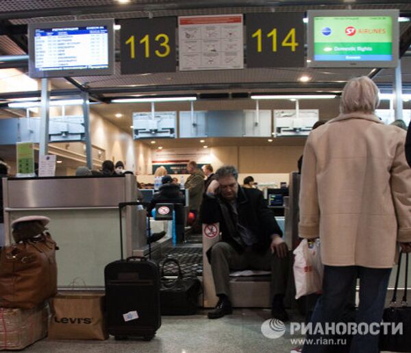 Задержка авиарейсов в аэропорту Домодедово