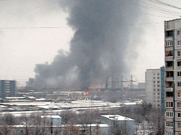 Пожар на северо-востоке Москвы