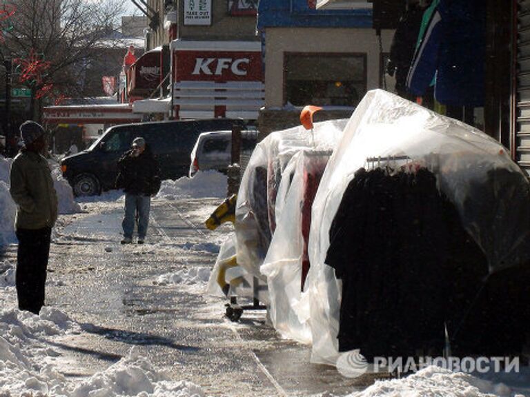 Буран, обрушившийся на восточное побережье США в воскресенье