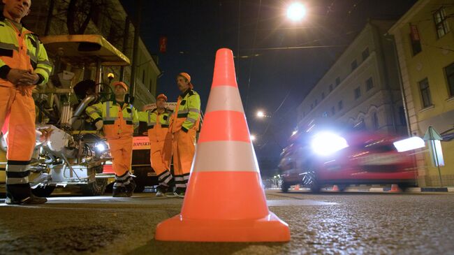 Ремонт дорог в Москве. Архив