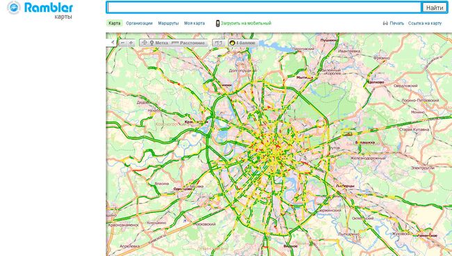 Скриншот сервиса Rambler Карты