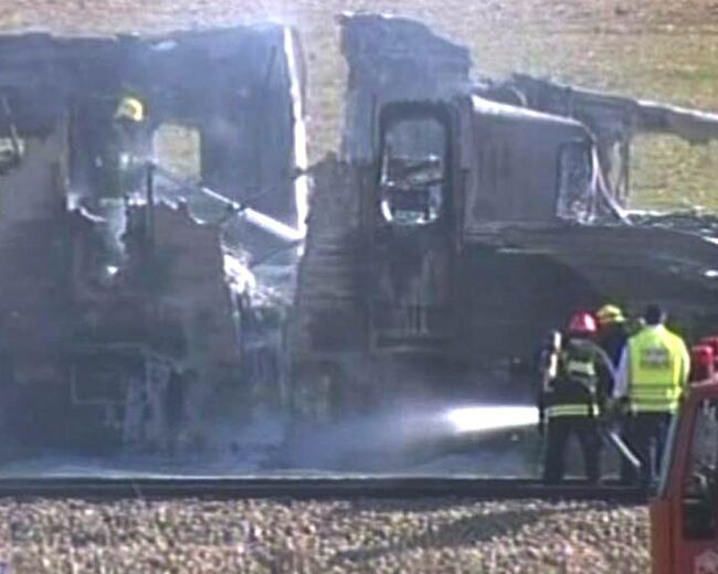 Более 100 израильтян пострадали при пожаре в электропоезде