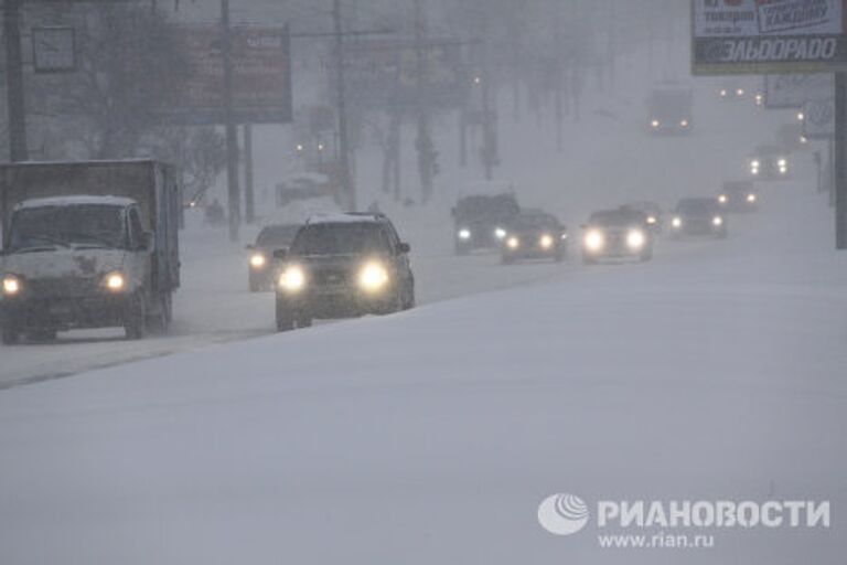 Сильный снегопад в Москве