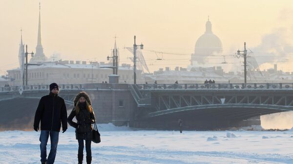 Сильные морозы в Санкт-Петербурге