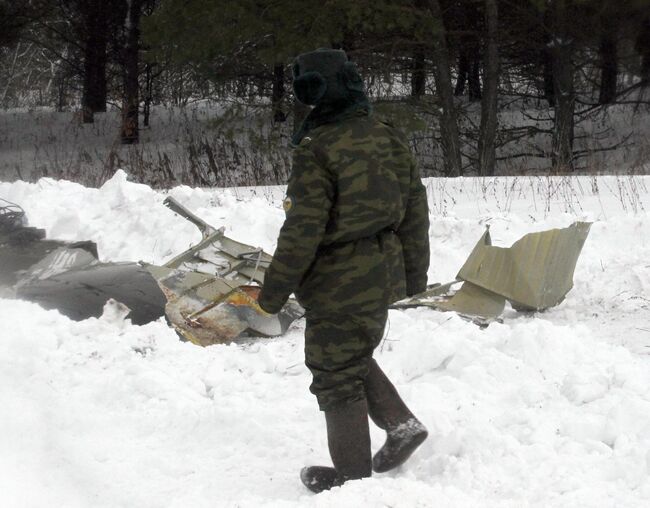 Крушение военного самолета Ан-22 в Тульской области